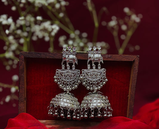 Gulnaz oxidised Jhumka