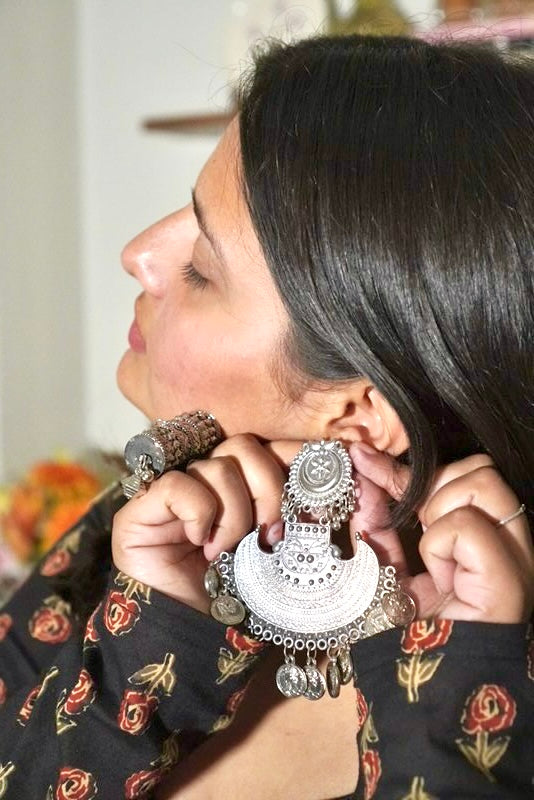 Zikar Oxidised Earrings