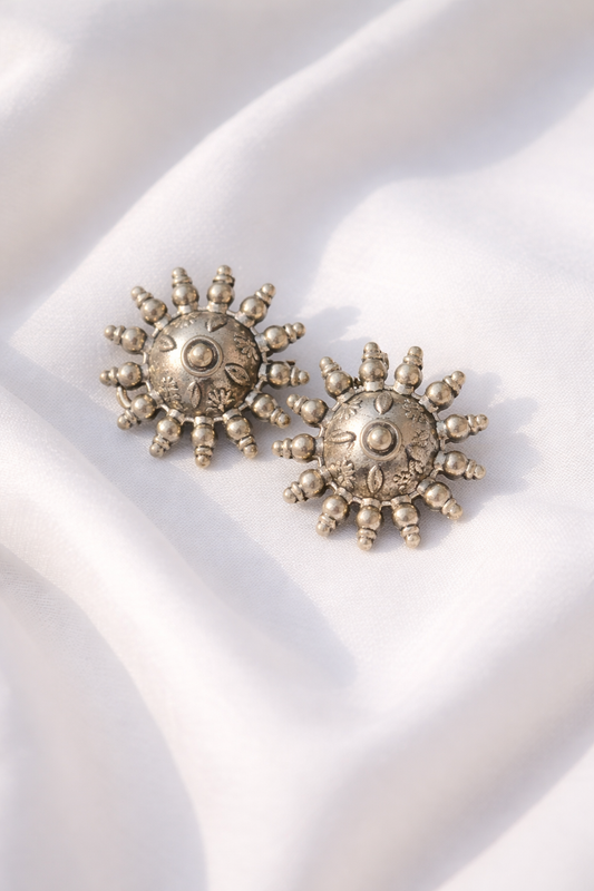 Zena oxidised studd earrings