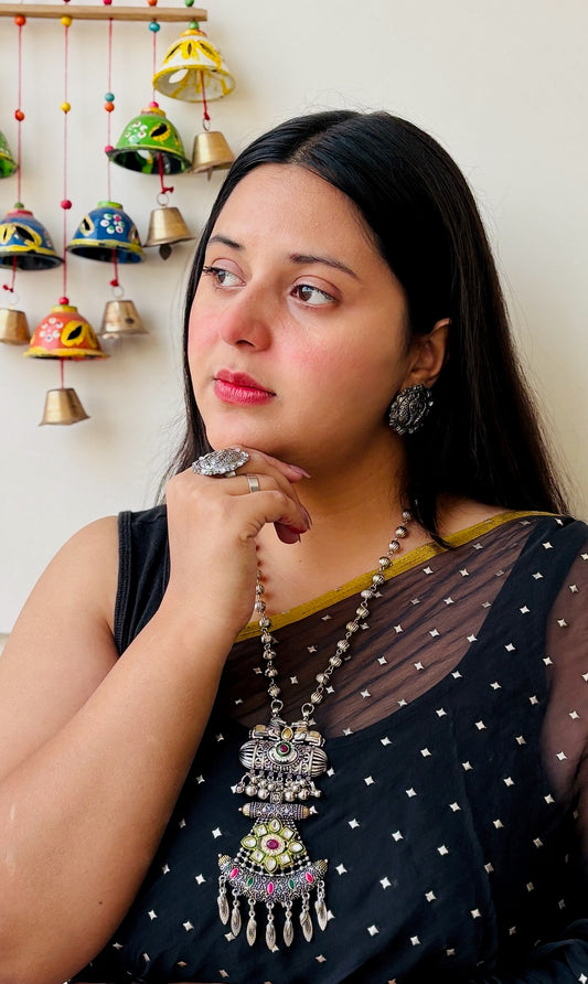 Shobha oxidised neckpiece (without earrings)