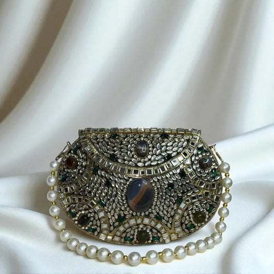 AFSANA - Metallic Hand Bag