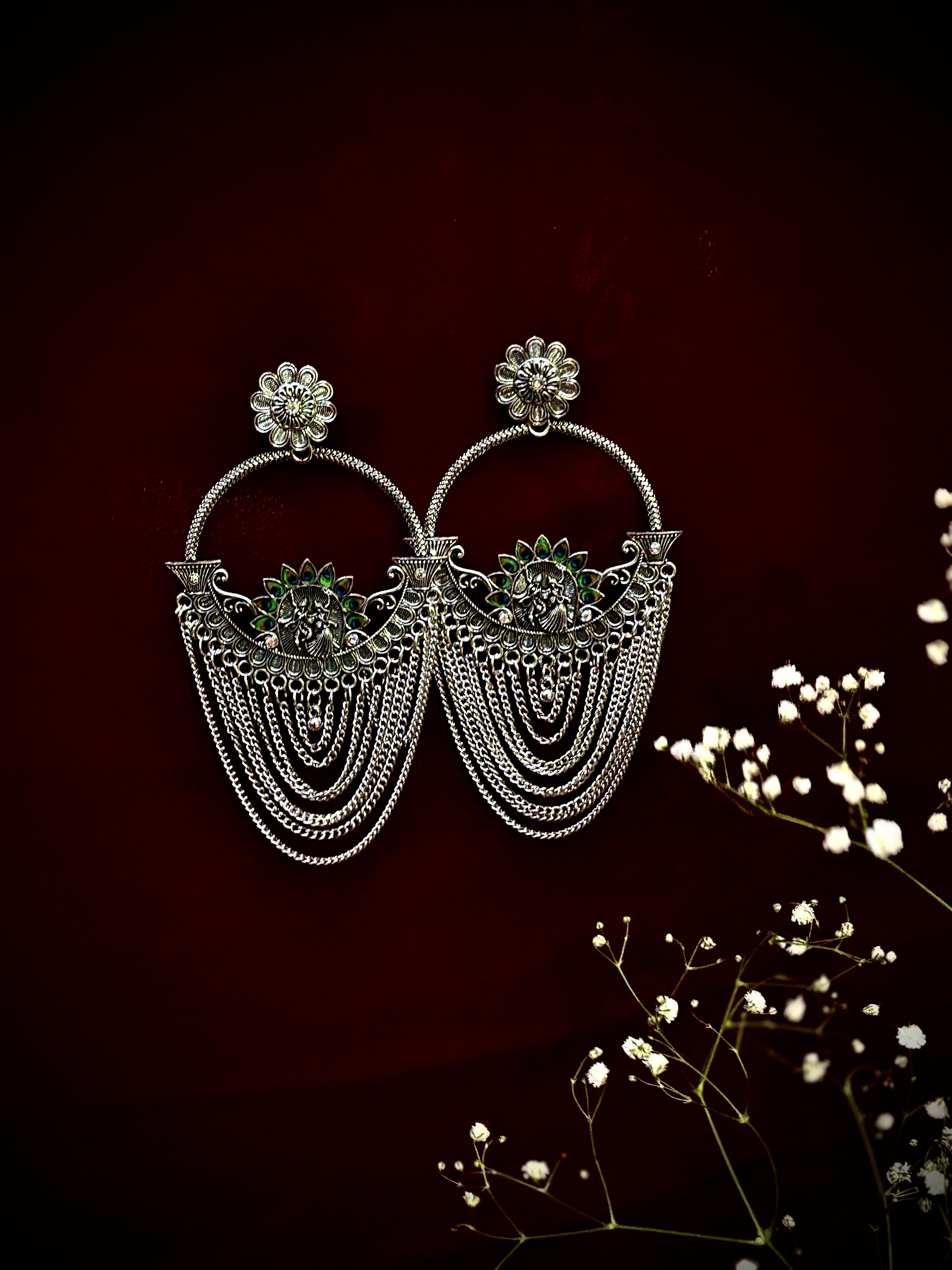 Rajsi Oxidized Earrings – The Touch of Royal Elegance