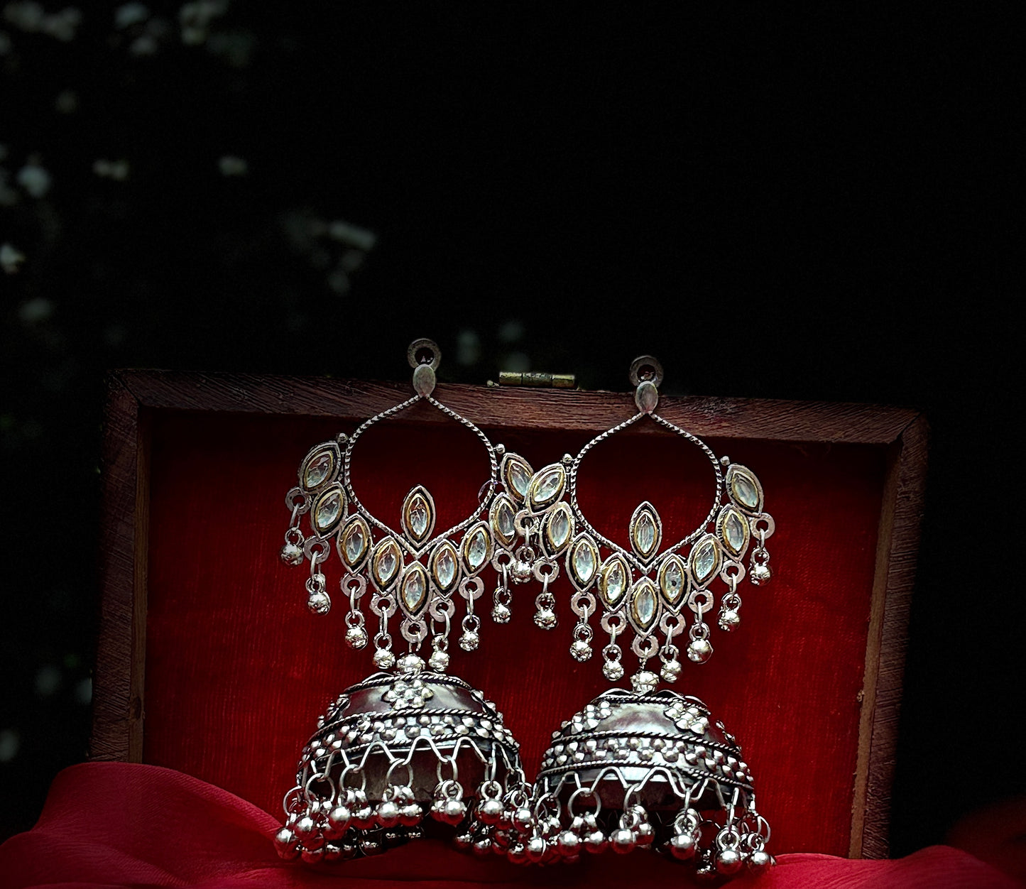 Zuri Oxidised Jhumkas