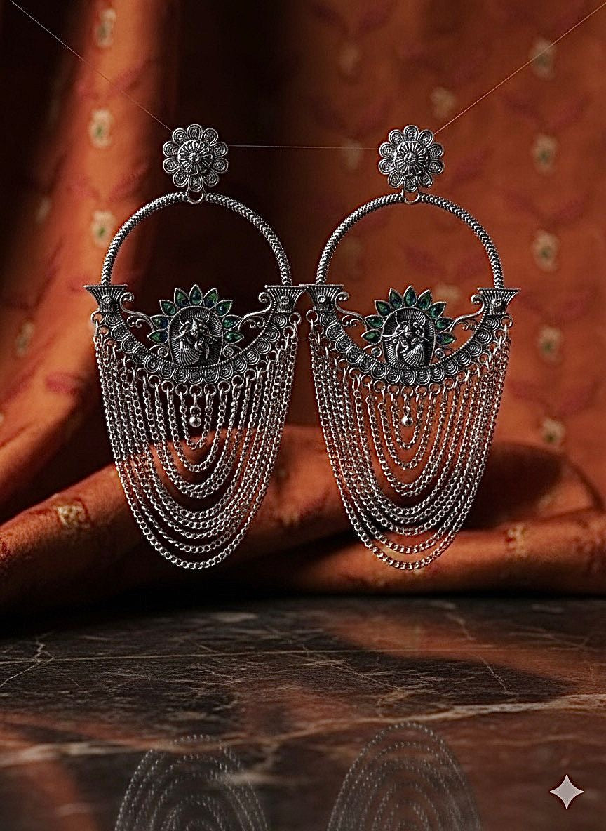 Rajsi Oxidized Earrings – The Touch of Royal Elegance