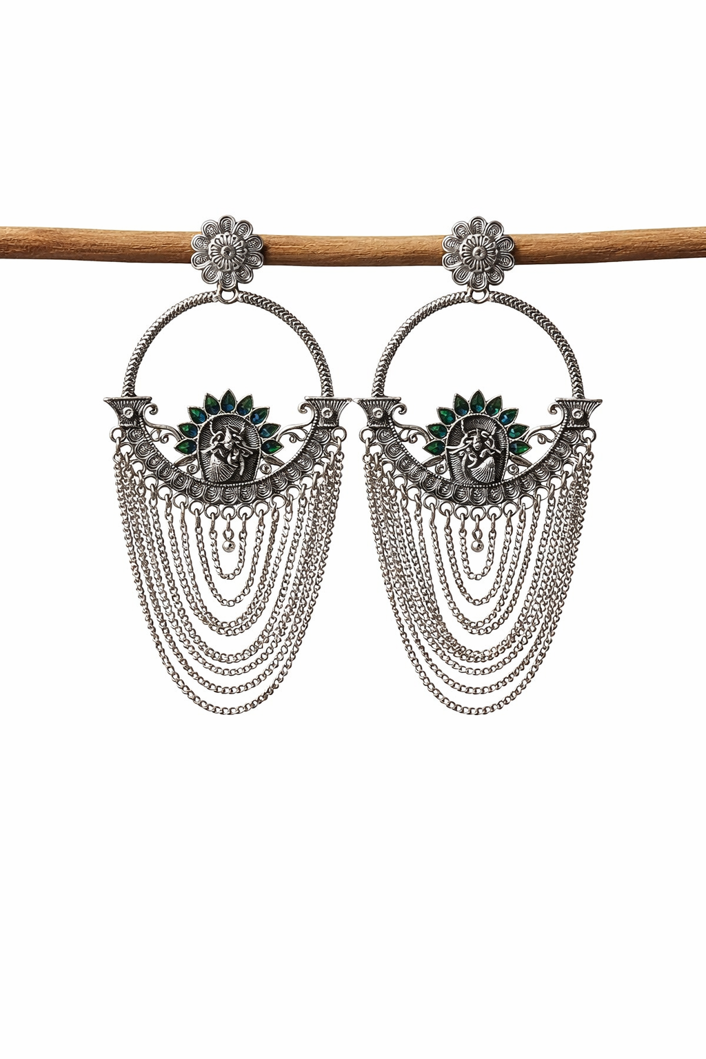 Rajsi Oxidized Earrings – The Touch of Royal Elegance