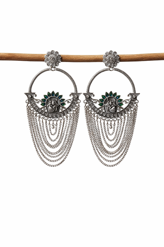 Rajsi Oxidized Earrings – The Touch of Royal Elegance