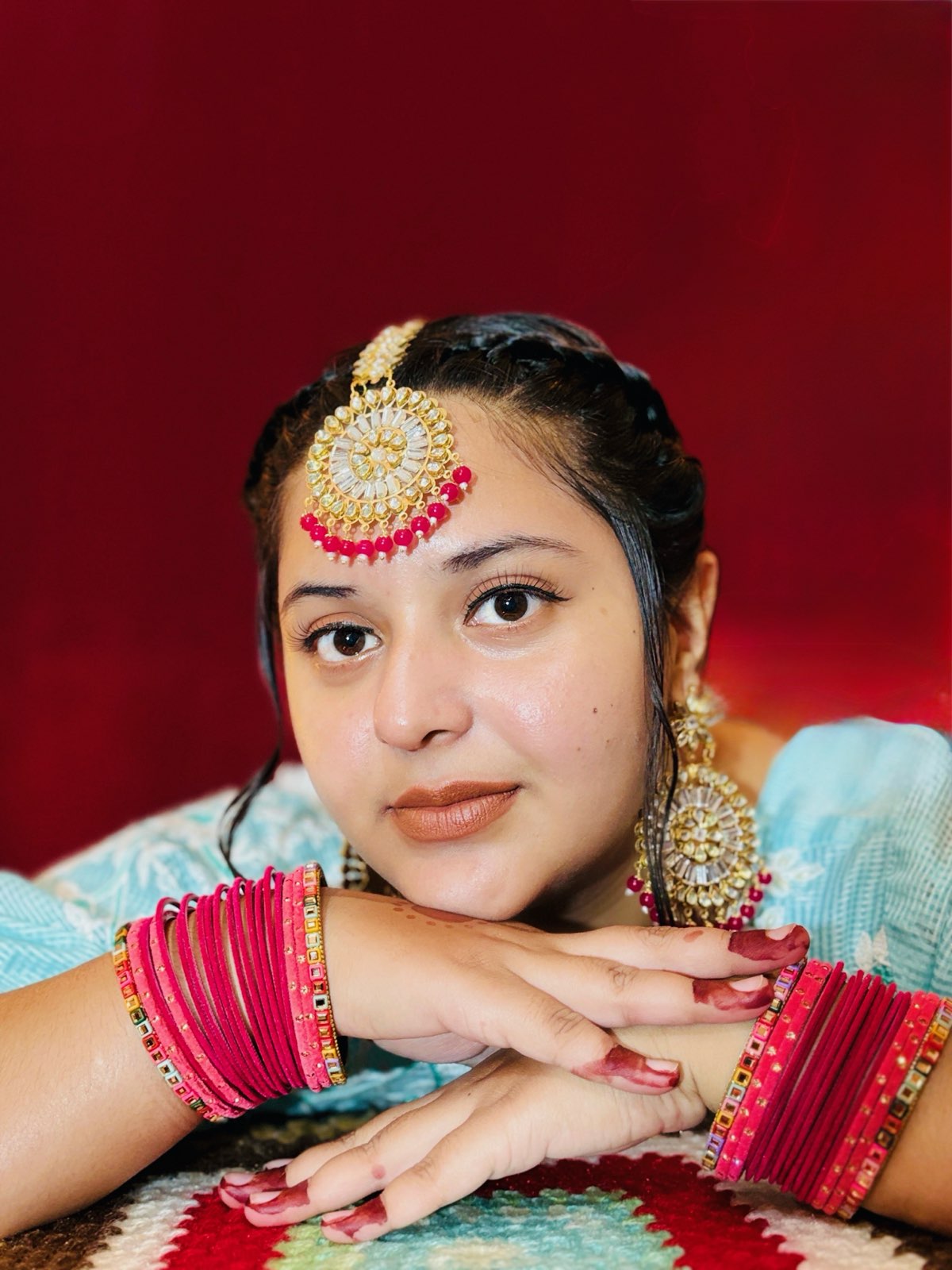 Saanjh Maangtika & Earring Set – The Golden Glow of Evening