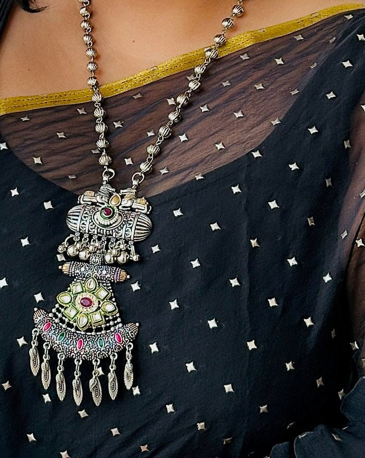 Shobha oxidised neckpiece (without earrings)