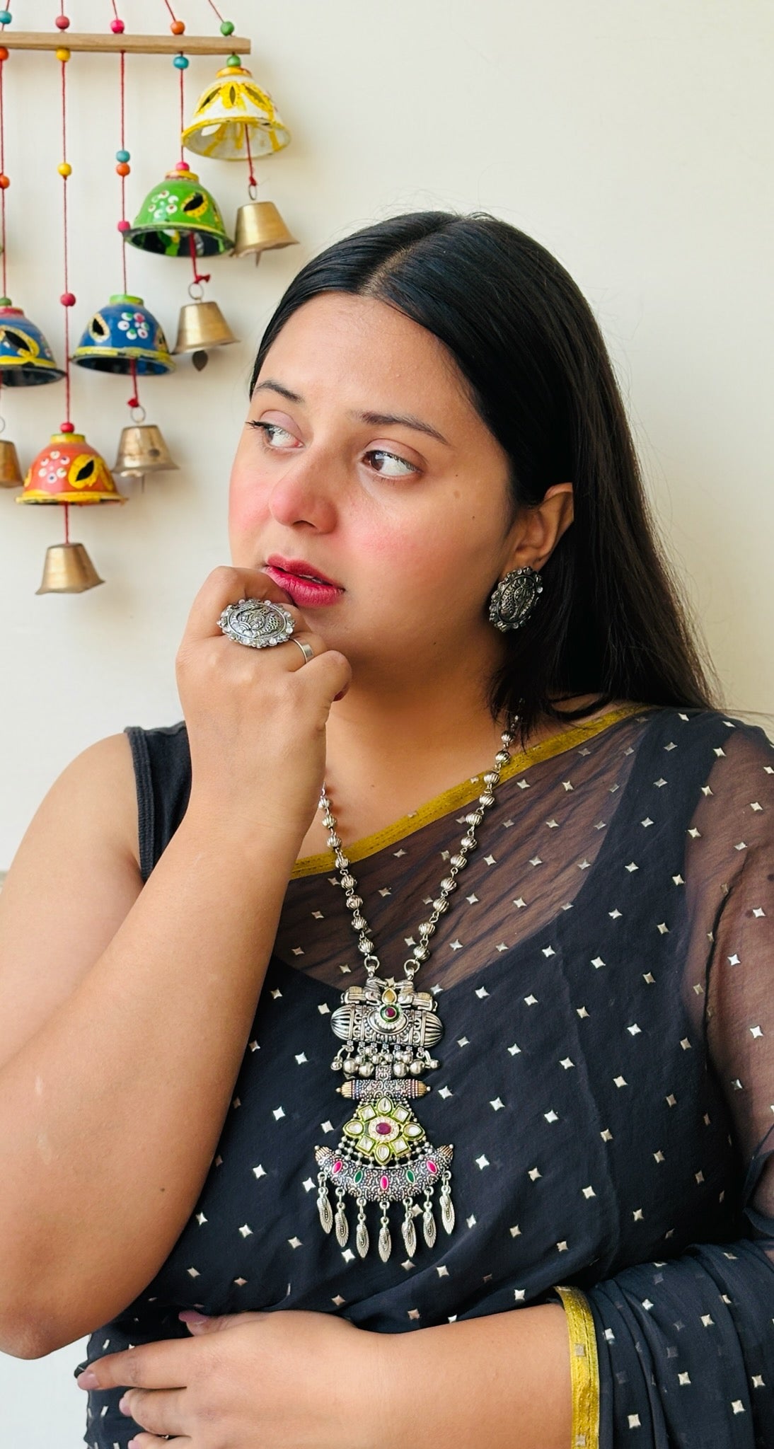 Shobha oxidised neckpiece (without earrings)