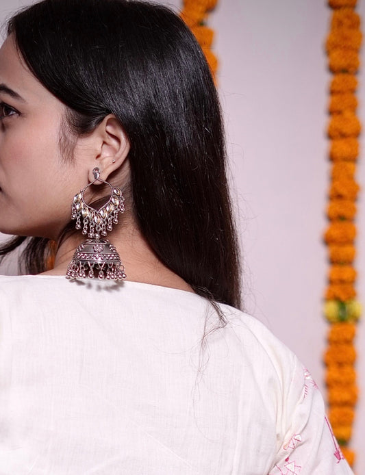 Zuri Oxidised Jhumkas