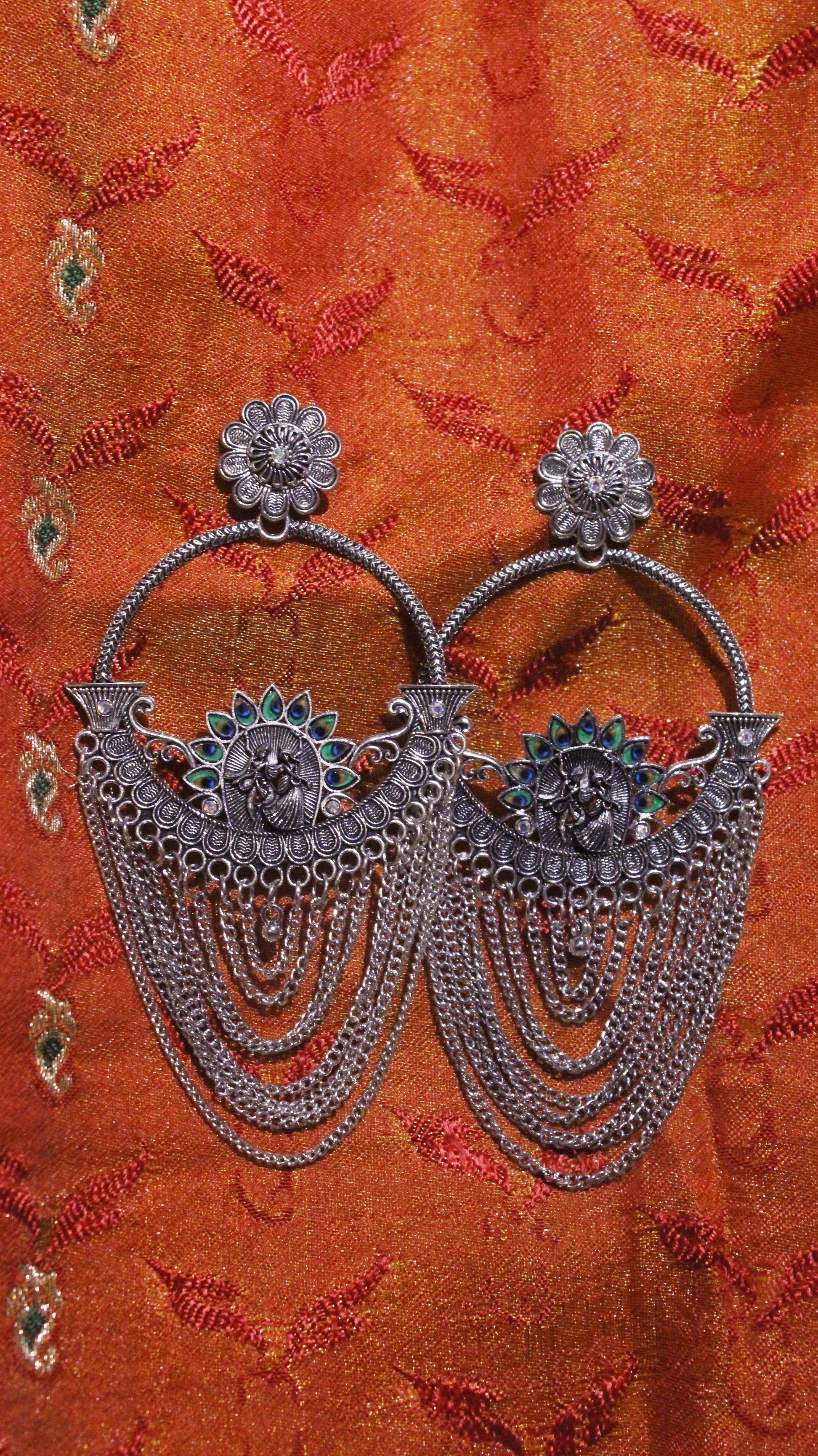 Rajsi Oxidized Earrings – The Touch of Royal Elegance